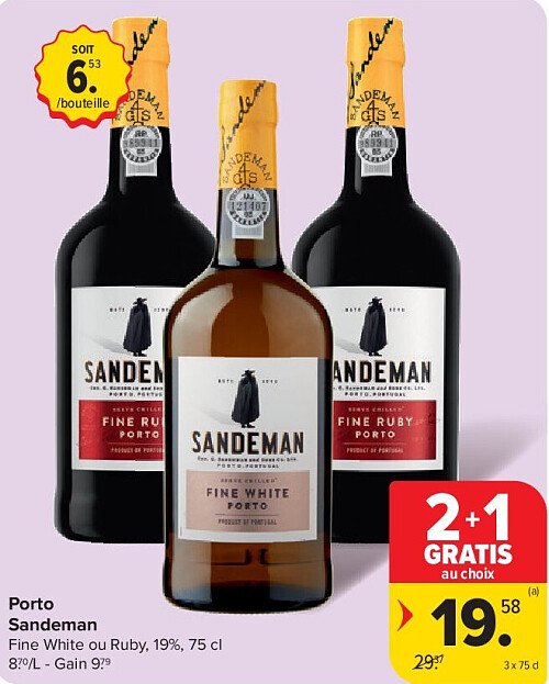 Porto Sandeman 3 x 75 cl