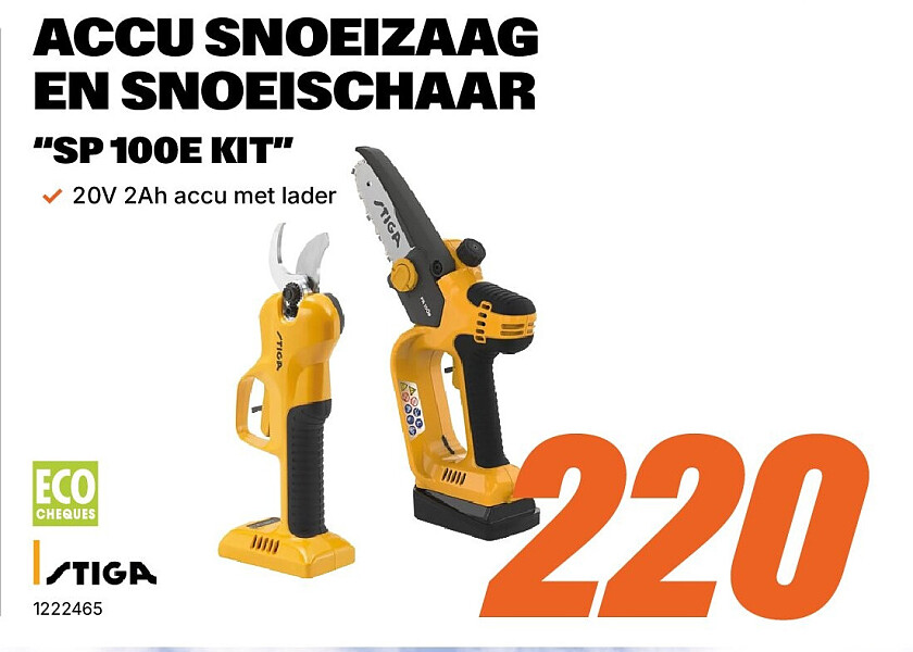 ACCU SNOEIZAAG EN SNOEISCHAAR “SP 100E KIT”