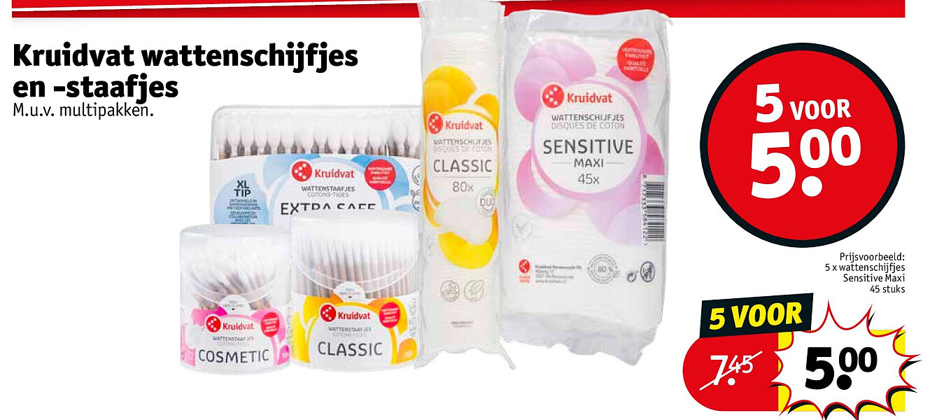 Kruidvat wattenschijfjes en -staafjes