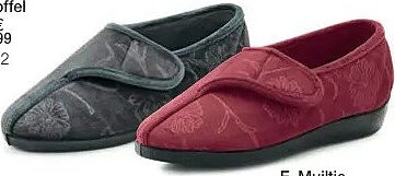 Pantoffel met velcro-sluiting