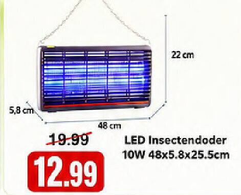 LED Insectendoder 10W 48x5.8x25.5cm