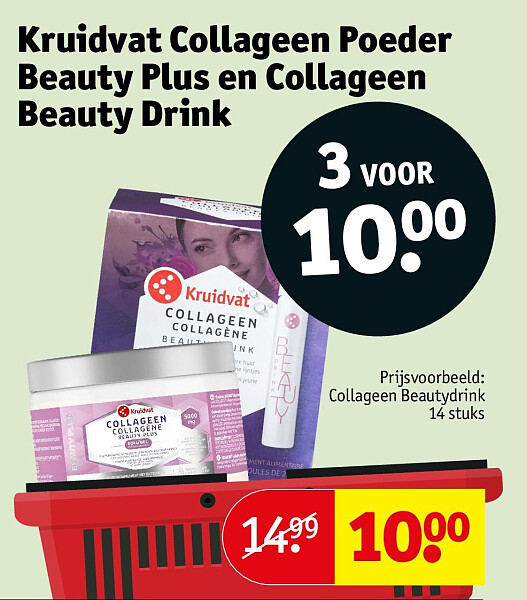 Kruidvat Collageen Poeder Beauty Plus en Collageen Beauty Drink