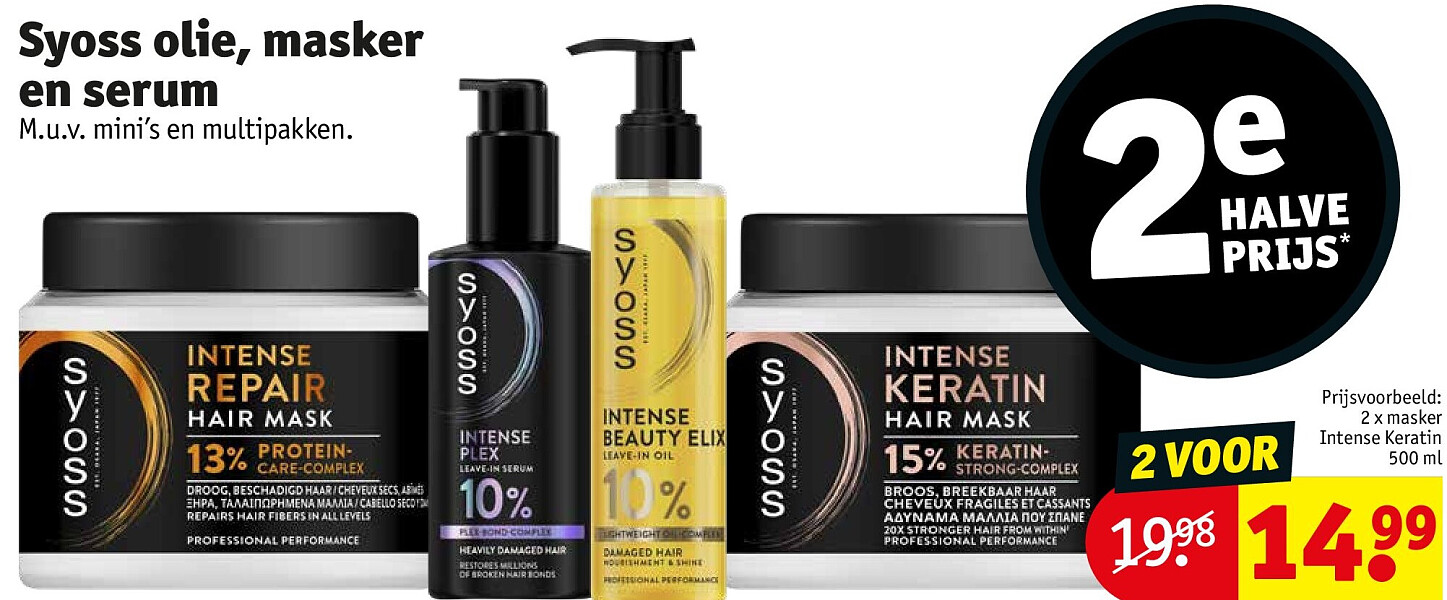 Syoss olie, masker en serum