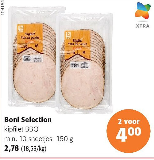 Boni Selection kipfilet BBQ min. 10 sneetjes 150 g
