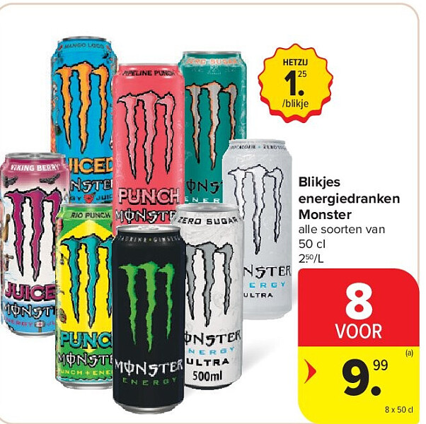 Blikjes energiedranken Monster