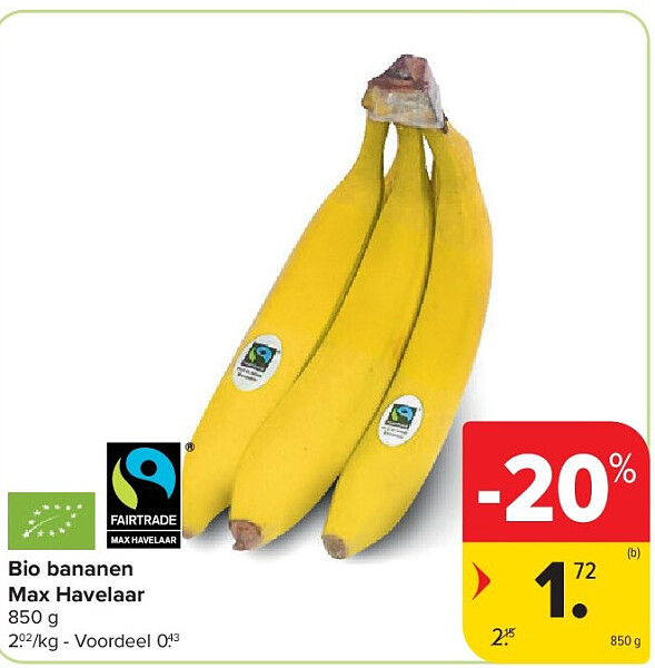 Bio bananen Max Havelaar