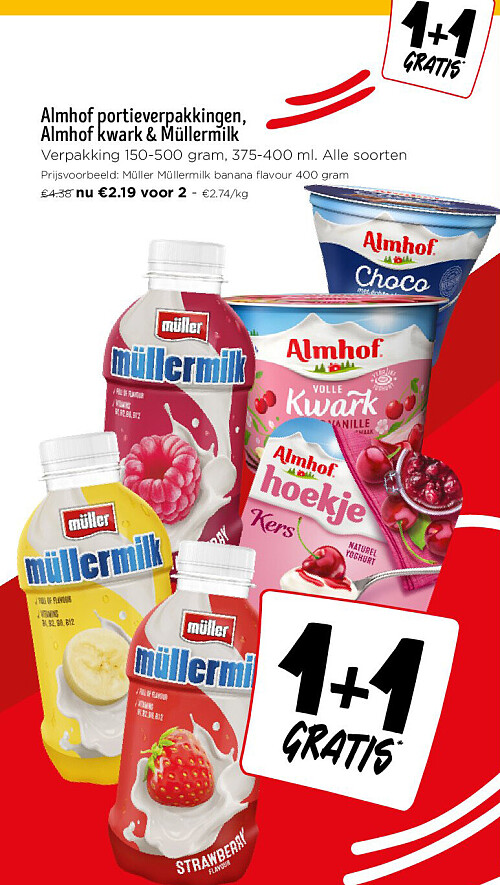 Almhof portieverpakkingen, Almhof kwark & Müllermilk