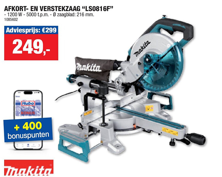 AFKORT- EN VERSTEKZAAG “LS0816F”