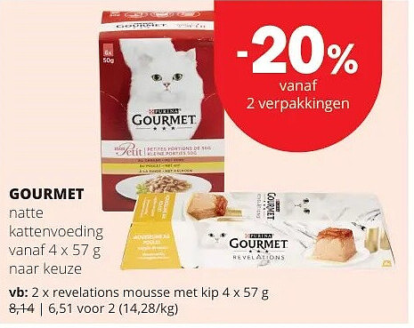 GOURMET revelations mousse met kip 4 x 57 g