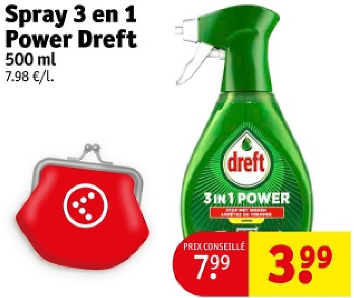 Spray 3 en 1 Power Dreft 500 ml