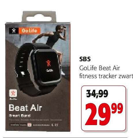 SBS GoLife Beat Air fitness tracker zwart