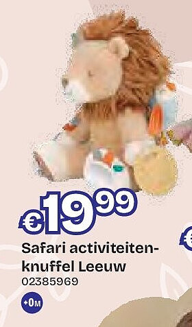 Safari activiteitenknuffel Leeuw