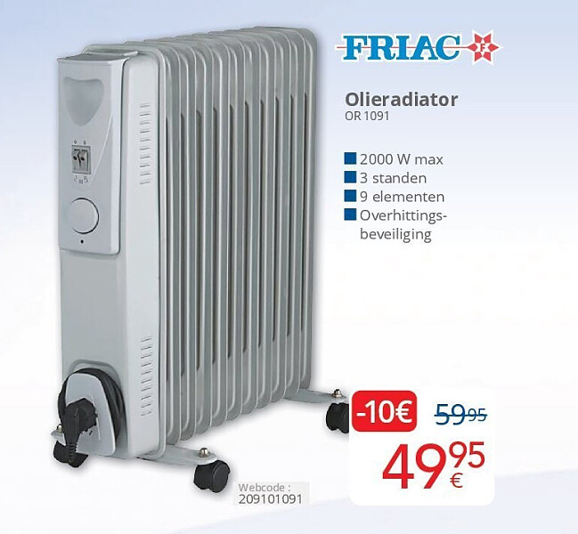 Friac Olieradiator OR 1091