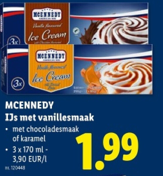 IJs met vanillesmaak