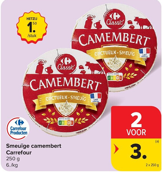 Smeuïge camembert Carrefour
