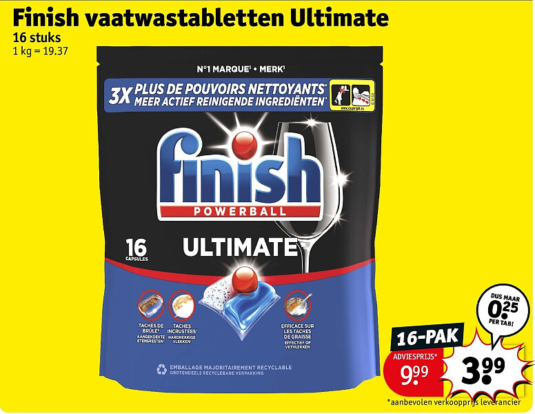 Finish vaatwastabletten Ultimate