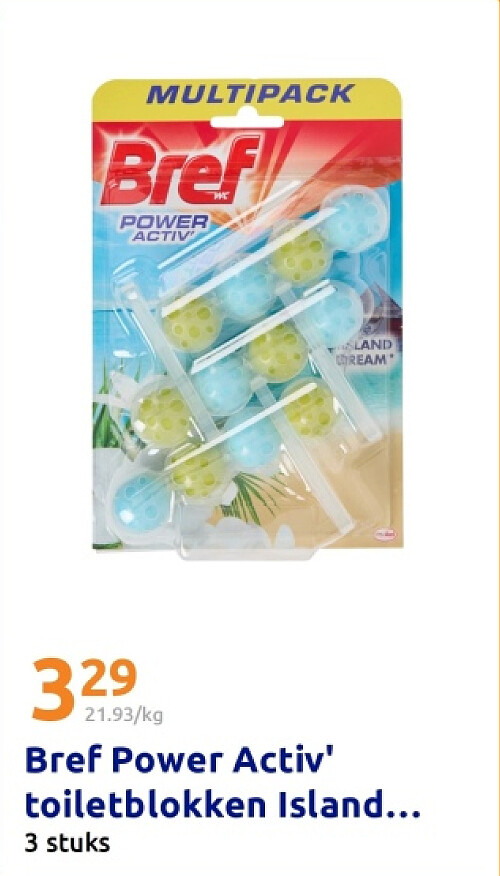 Bref Power Activ' toiletblokken Island Dream