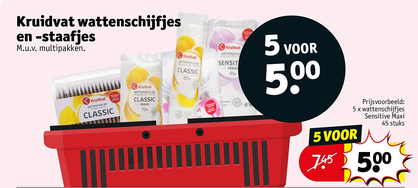 Kruidvat wattenschijfjes en -staafjes