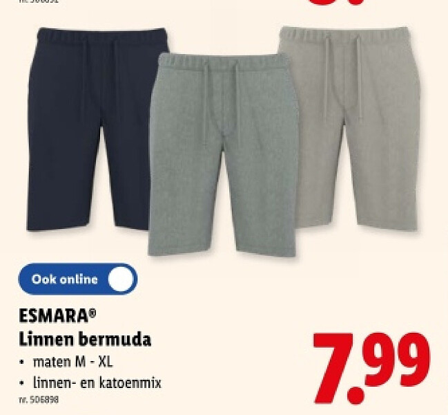Linnen bermuda