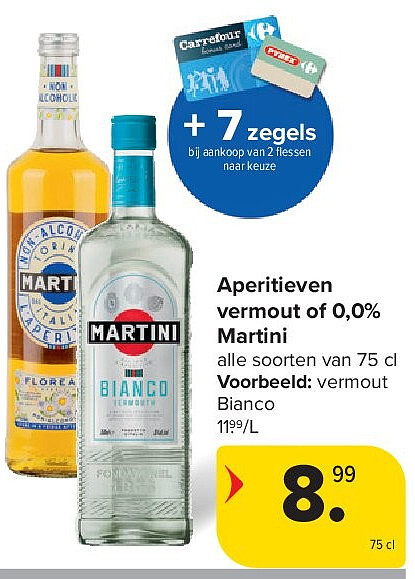 Aperitieven vermout of 0,0% Martini