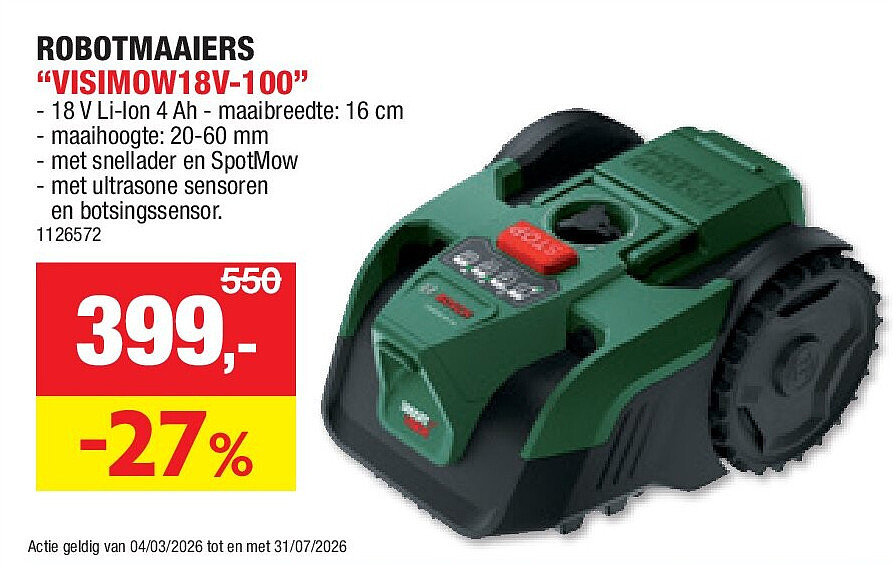 ROBOTMAAIERS “VISIMOW18V-100”