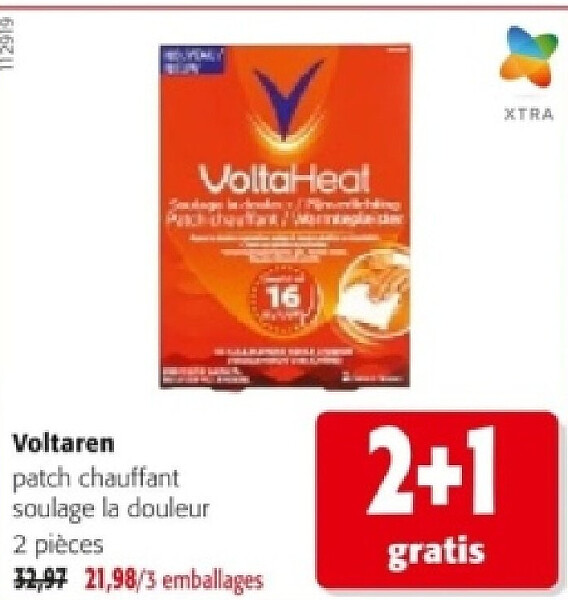 Voltaren patch chauffant soulage la douleur 2 pièces