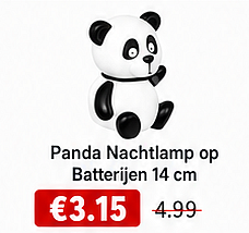 Panda Nachtlamp op Batterijen 14 cm