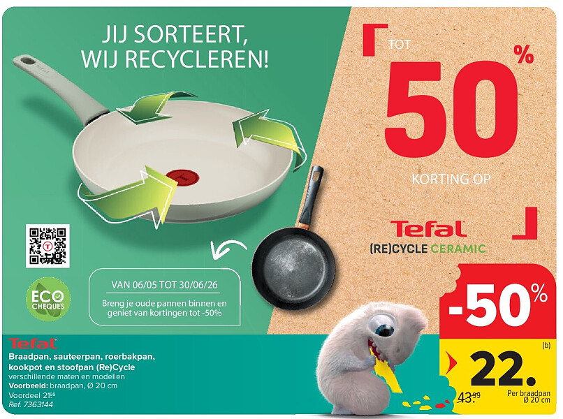 Braadpan, sauteerpan, roerbakpan, kookpot en stoofpan (Re)Cycle