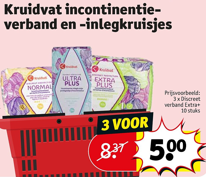 Kruidvat incontinentieverband en -inlegkruisjes