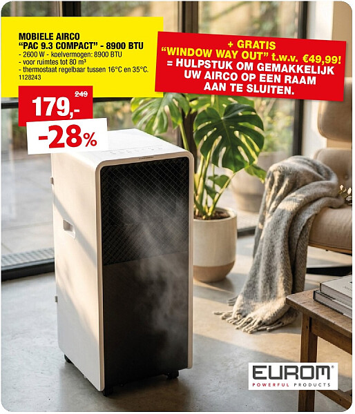 MOBIELE AIRCO “PAC 9.3 COMPACT” - 8900 BTU