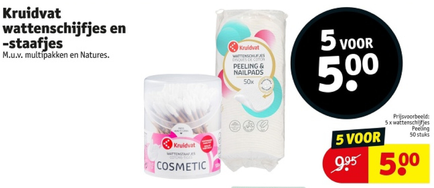 Kruidvat wattenschijfjes en -staafjes