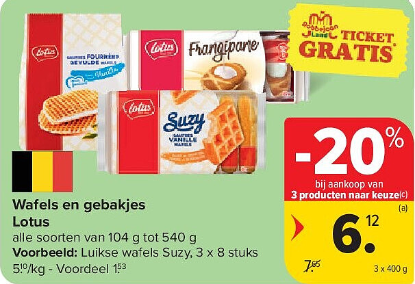 Wafels en gebakjes Lotus