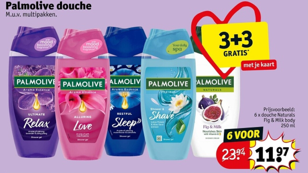 6 x douche Naturals Fig & Milk body 250 ml