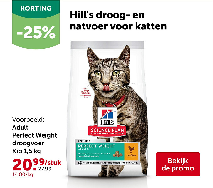 Adult Perfect Weight droogvoer Kip 1,5 kg
