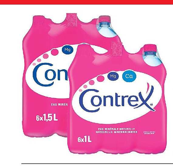 Contrex natuurlijk mineraalwater 6 x 1 l of 6 x 1,5 l