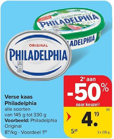 Verse kaas Philadelphia
