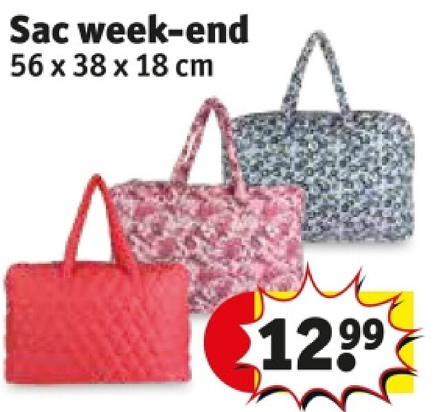 Sac week-end 56 x 38 x 18 cm