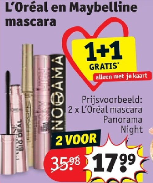 L’Oréal en Maybelline mascara