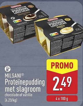 Proteïnepudding met slagroom