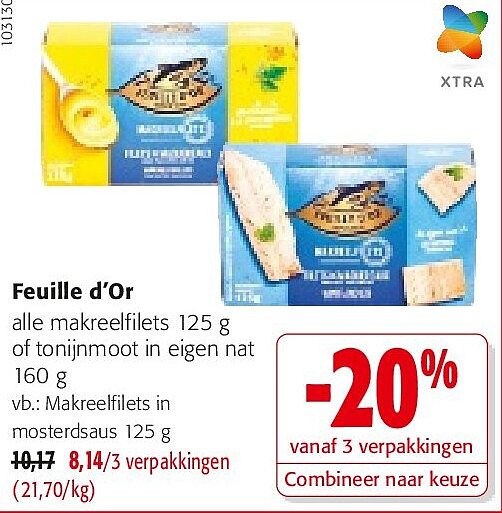 Feuille d’Or Makreelfilets in mosterdsaus 125 g