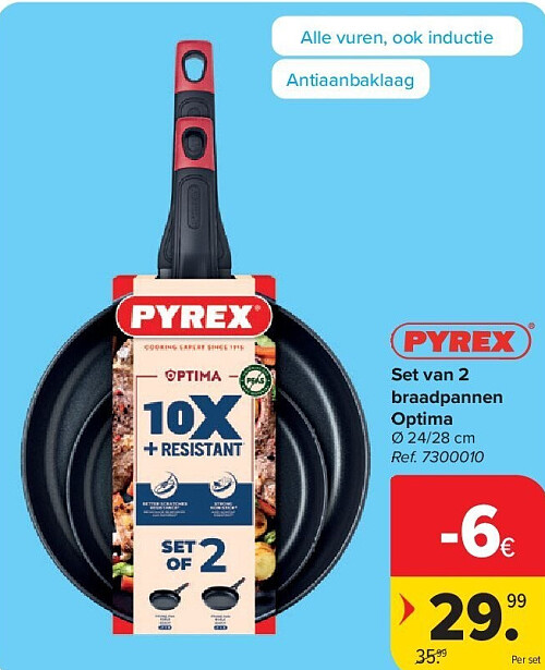 Set van 2 braadpannen Optima