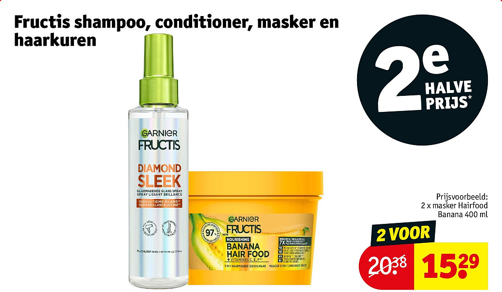 Fructis shampoo, conditioner, masker en haarkuren