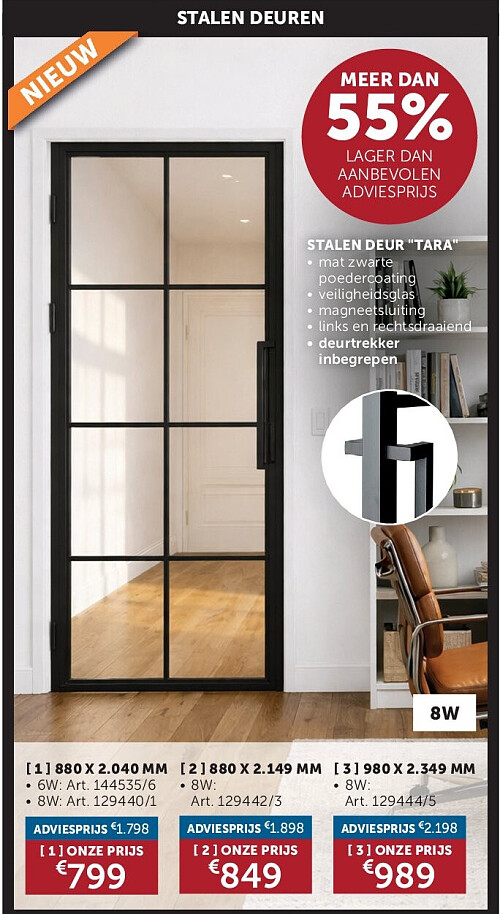 STALEN DEUR "TARA" 880 X 2.040 MM