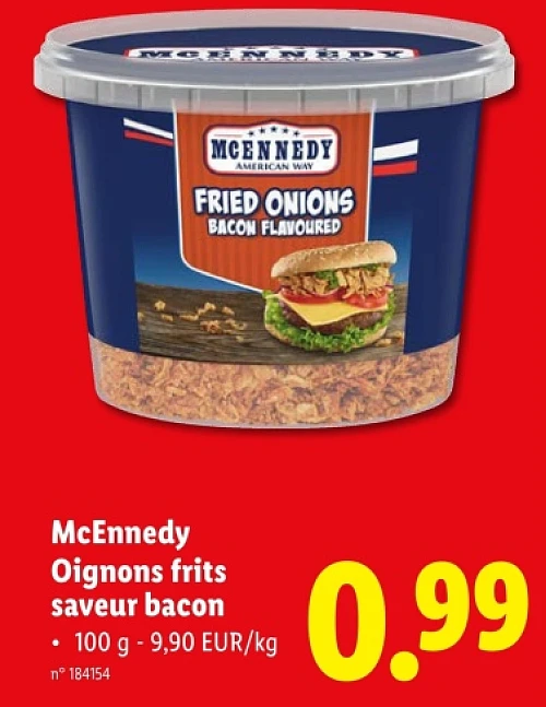 Oignons frits saveur bacon