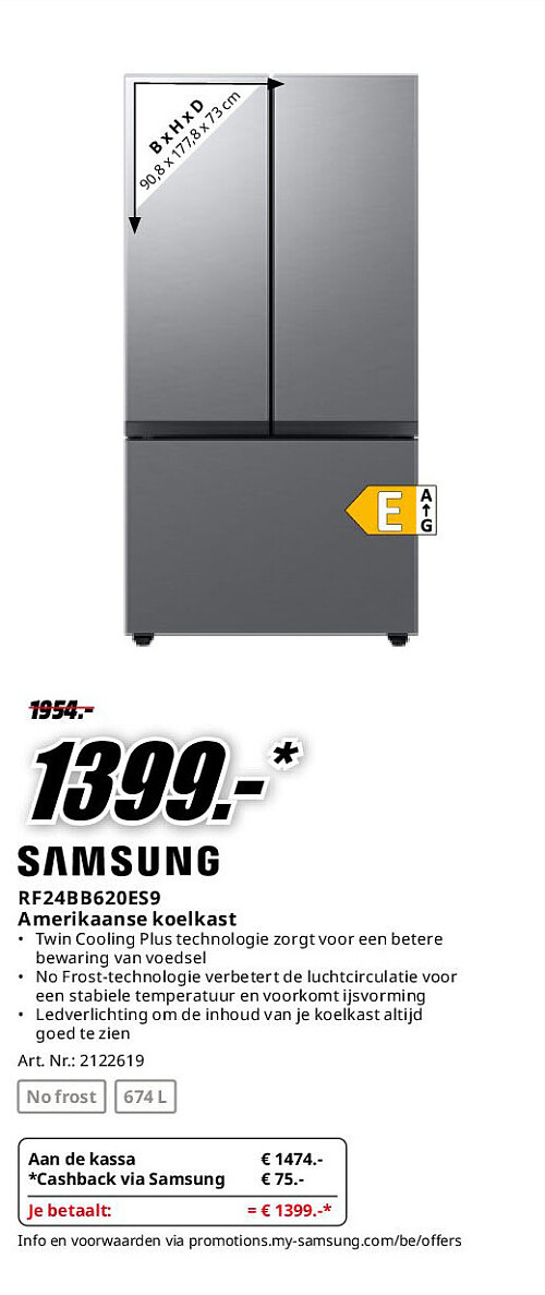RF24BB620ES9 Amerikaanse koelkast