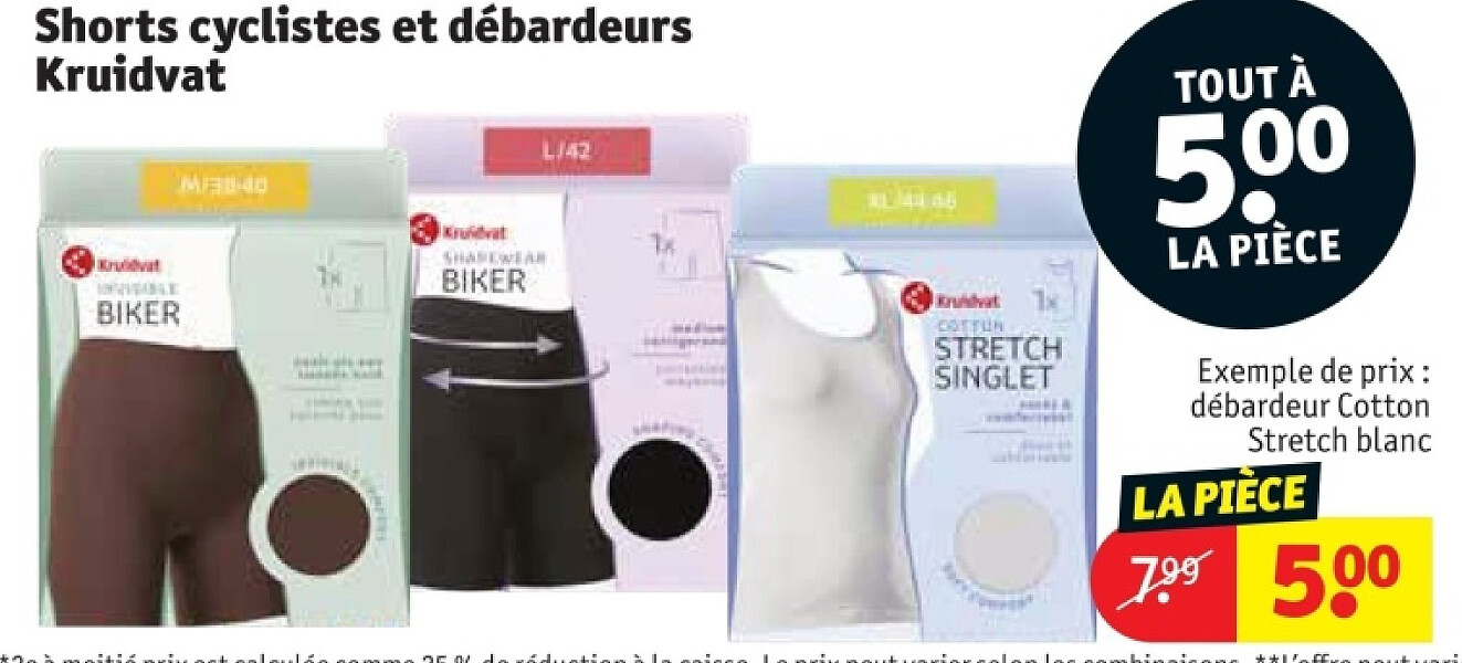 Shorts cyclistes et débardeurs Kruidvat