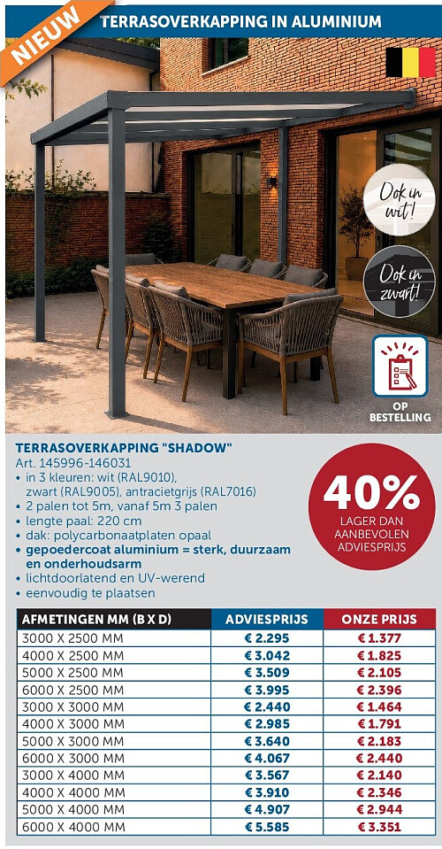 TERRASOVERKAPPING "SHADOW"