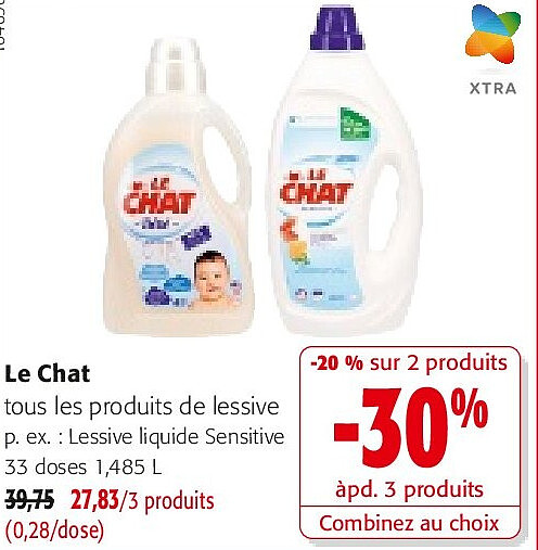 Le Chat tous les produits de lessive