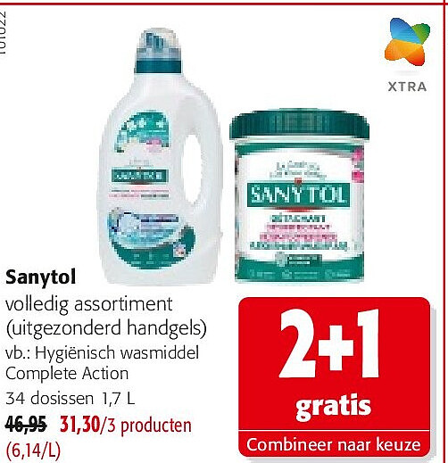 Sanytol Hygiënisch wasmiddel Complete Action 34 dosissen 1,7 L