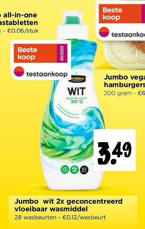 Jumbo wit 2x geconcentreerd vloeibaar wasmiddel